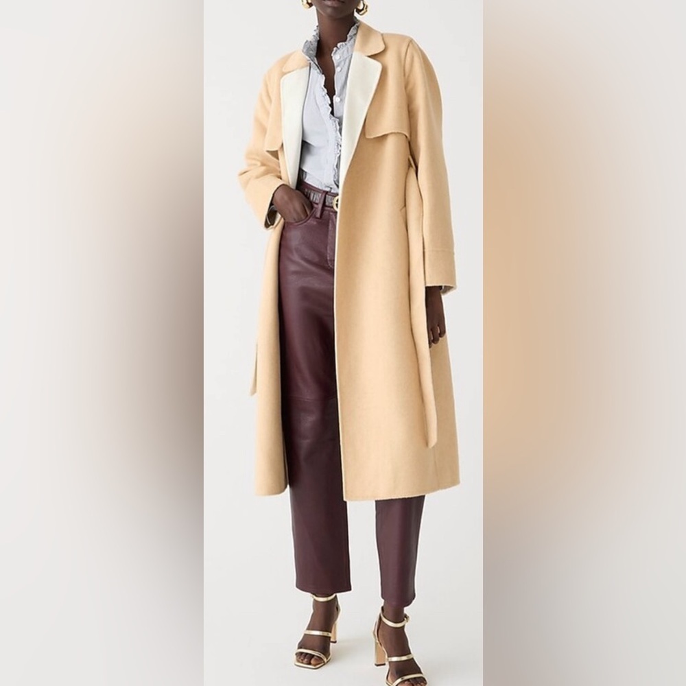 NWOT JCrew Petite Harriet trench coat in double-faced blend - Picture 1 of 7